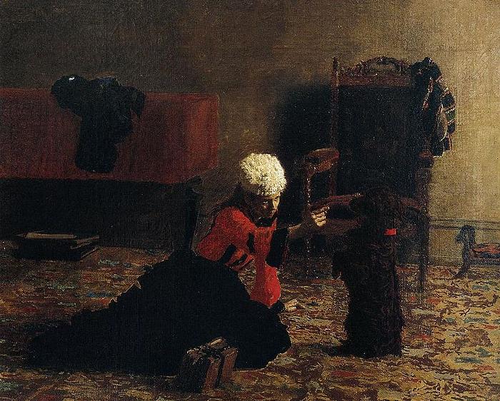 Thomas Eakins Elizabeth Crowell with a Dog Sweden oil painting art